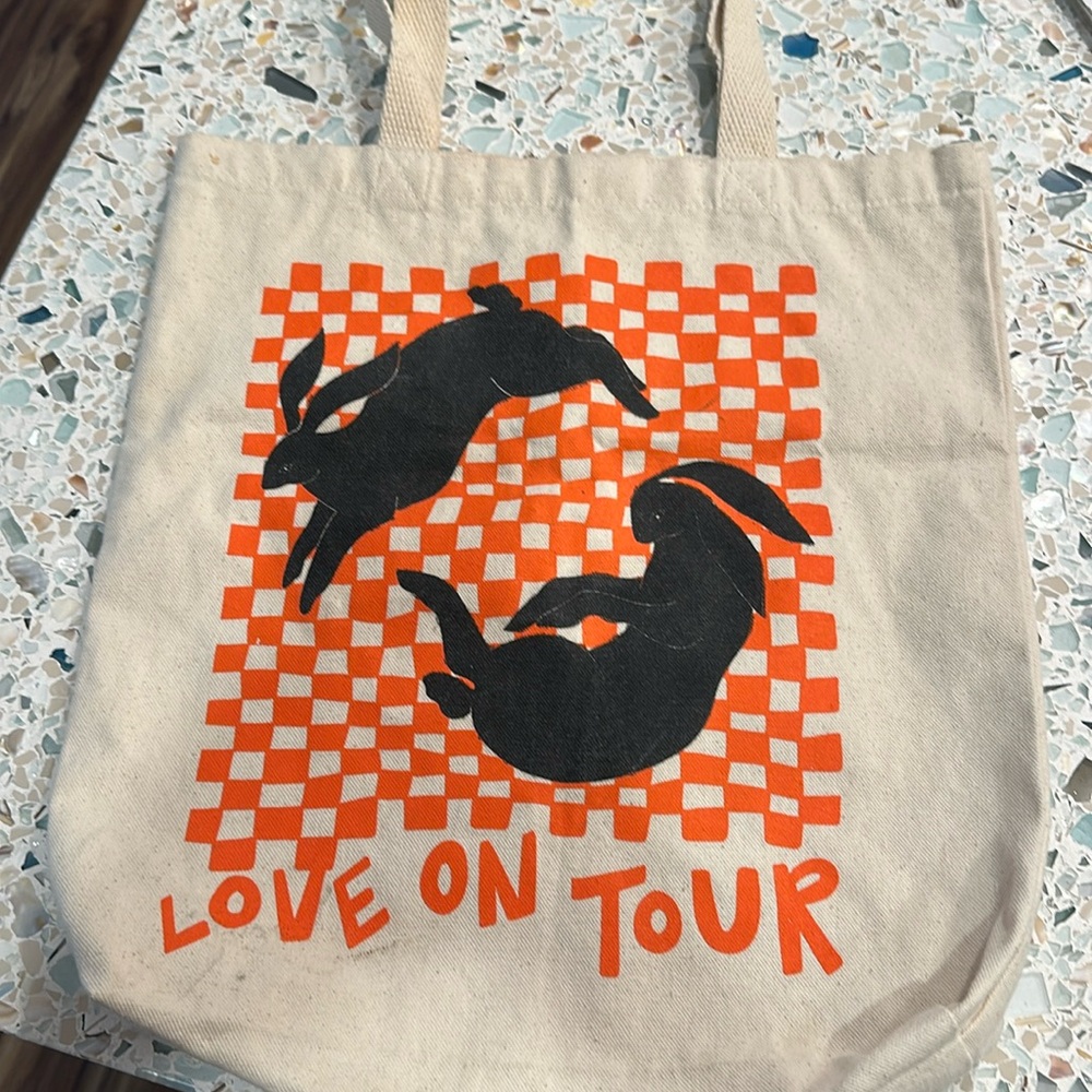 Harry Styles Love on Tour Checkered Bunny Tote